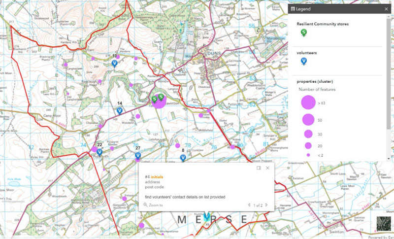 Example of Gavinton response map