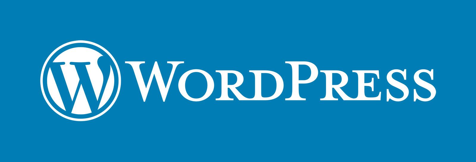 Wordpress logo on blue background banner image