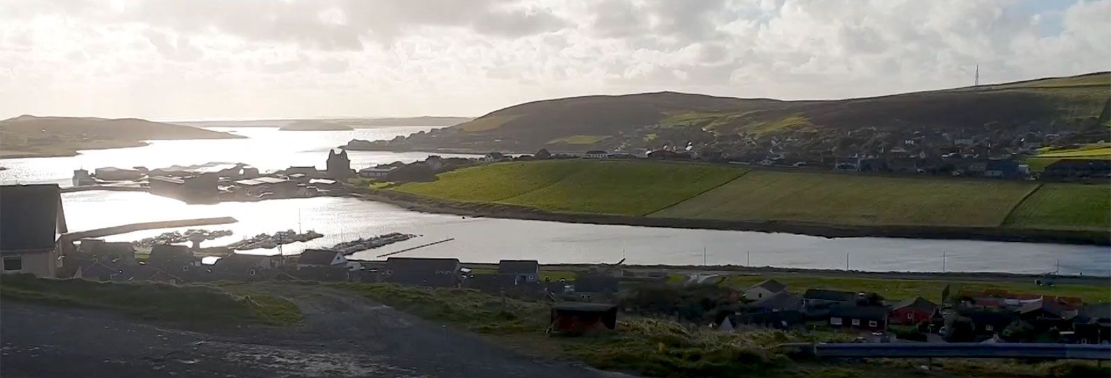 View of the Scalloway landscape banner image