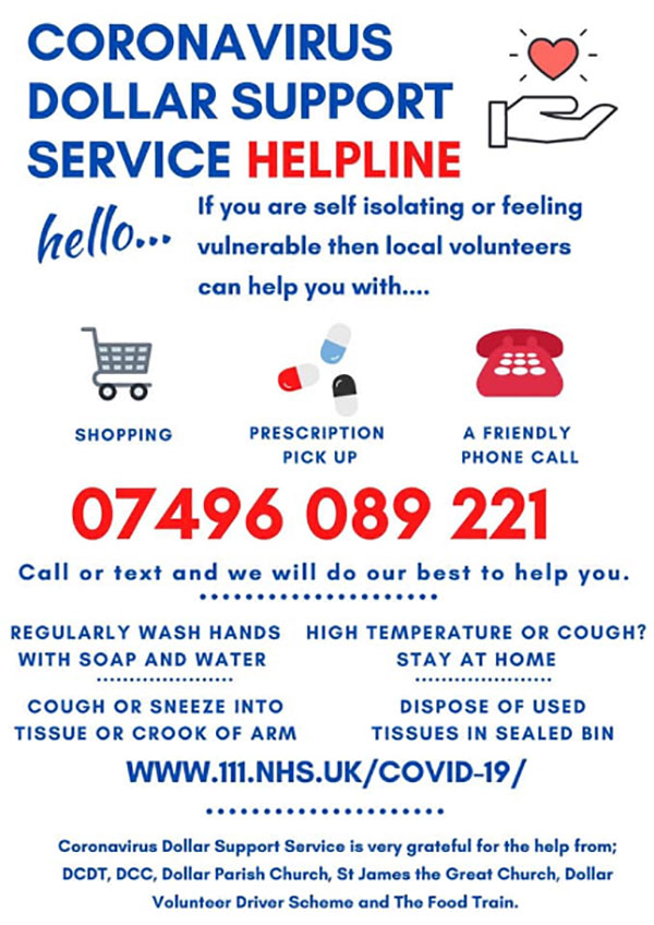 Poster for the Dollar Support Service Helpline