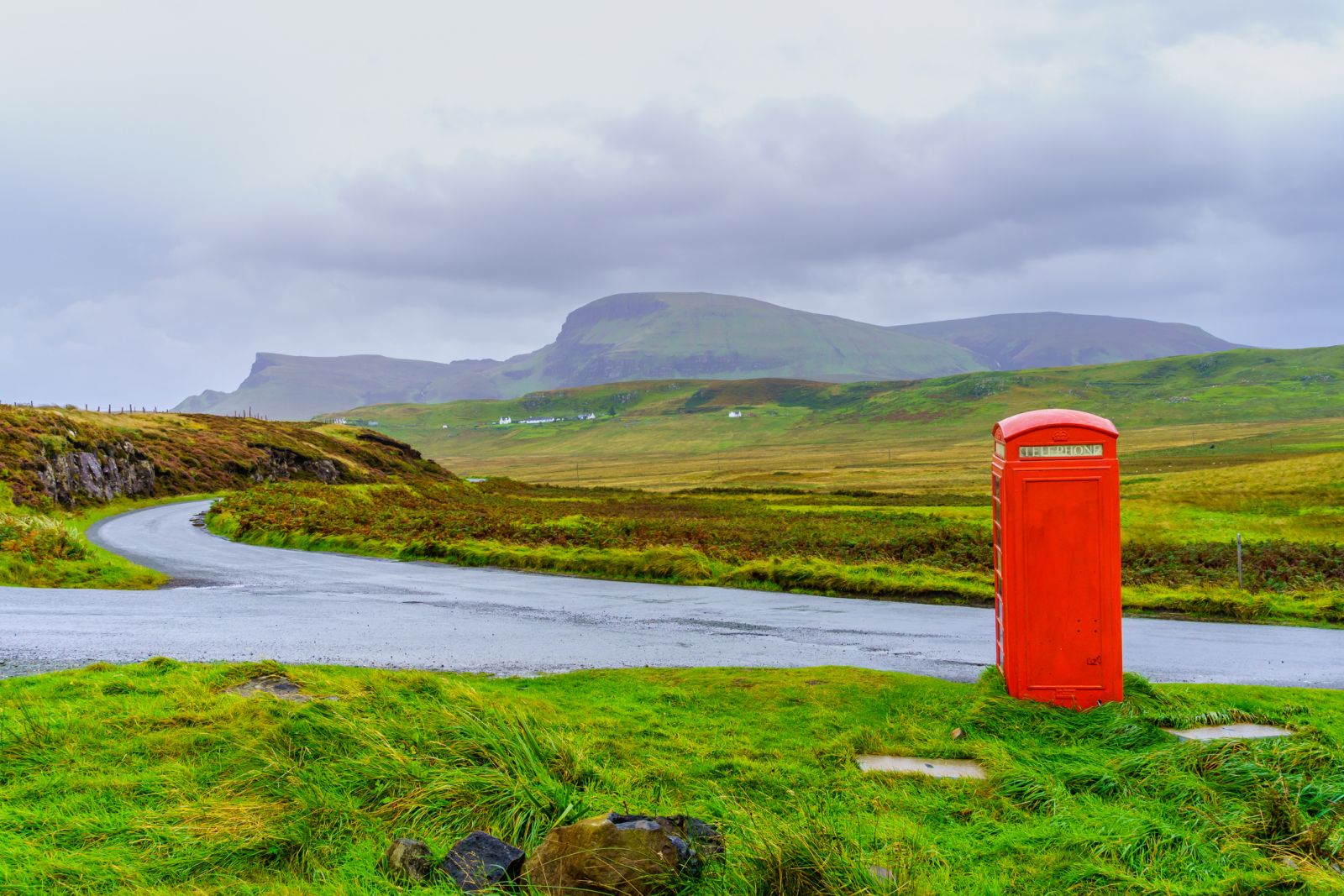 Red phone box in rural Scotland banner image