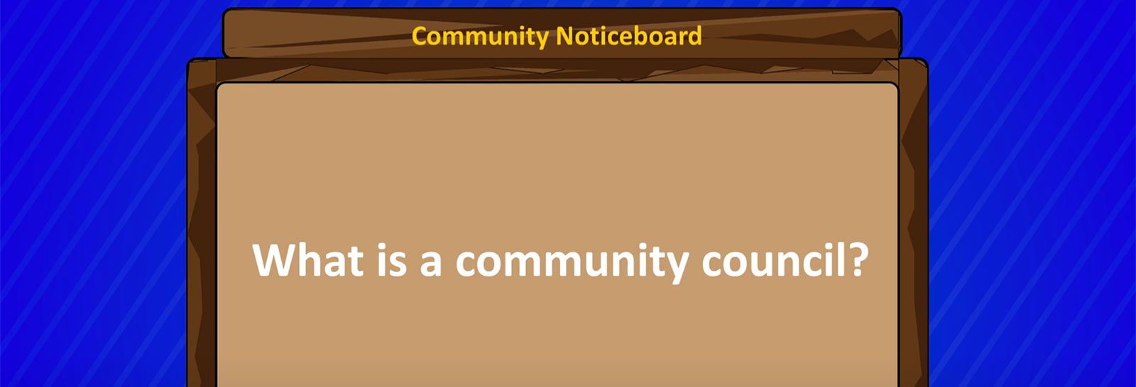 'What is a community council?' animation banner image