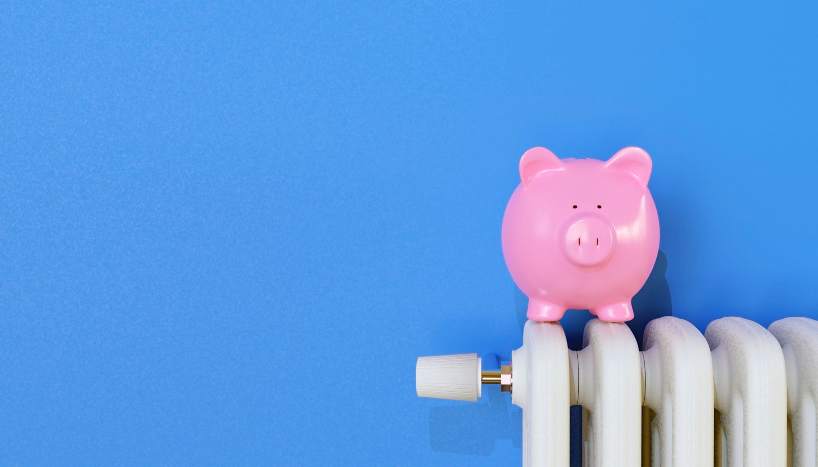 Piggy bank on a radiator banner image