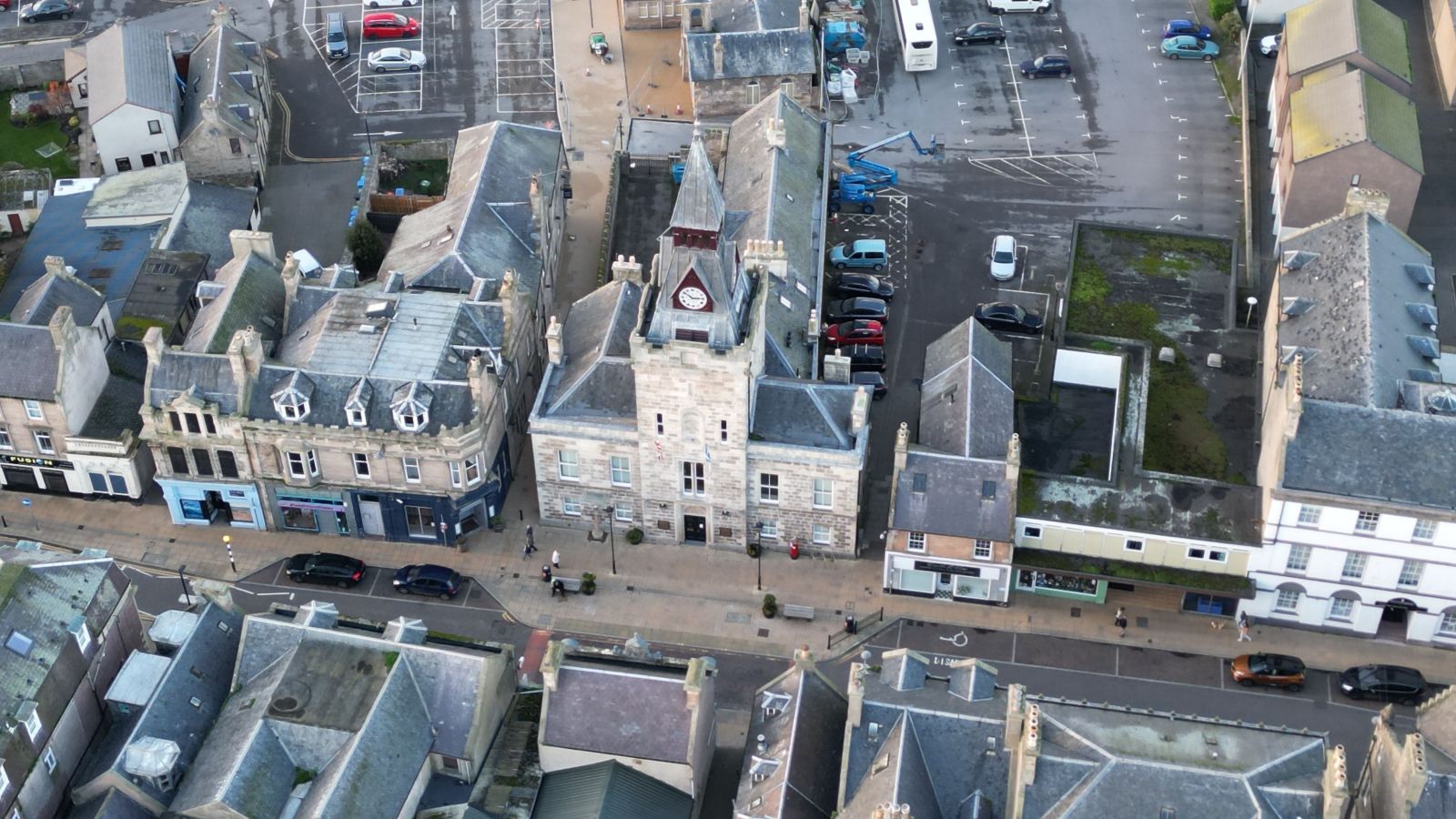 Aerial view of Nairn town centre banner image
