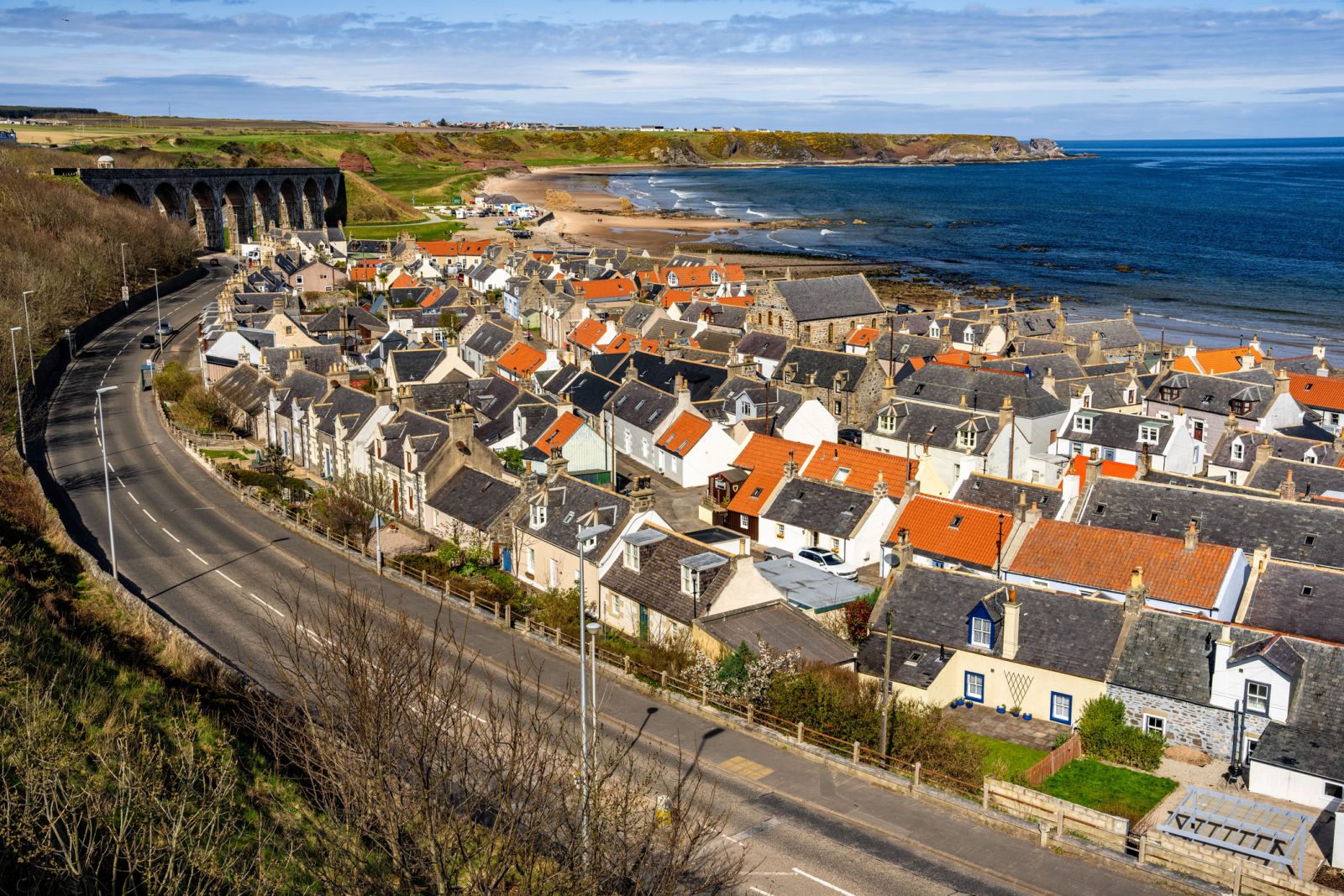 View of housing in rural Scotland banner image