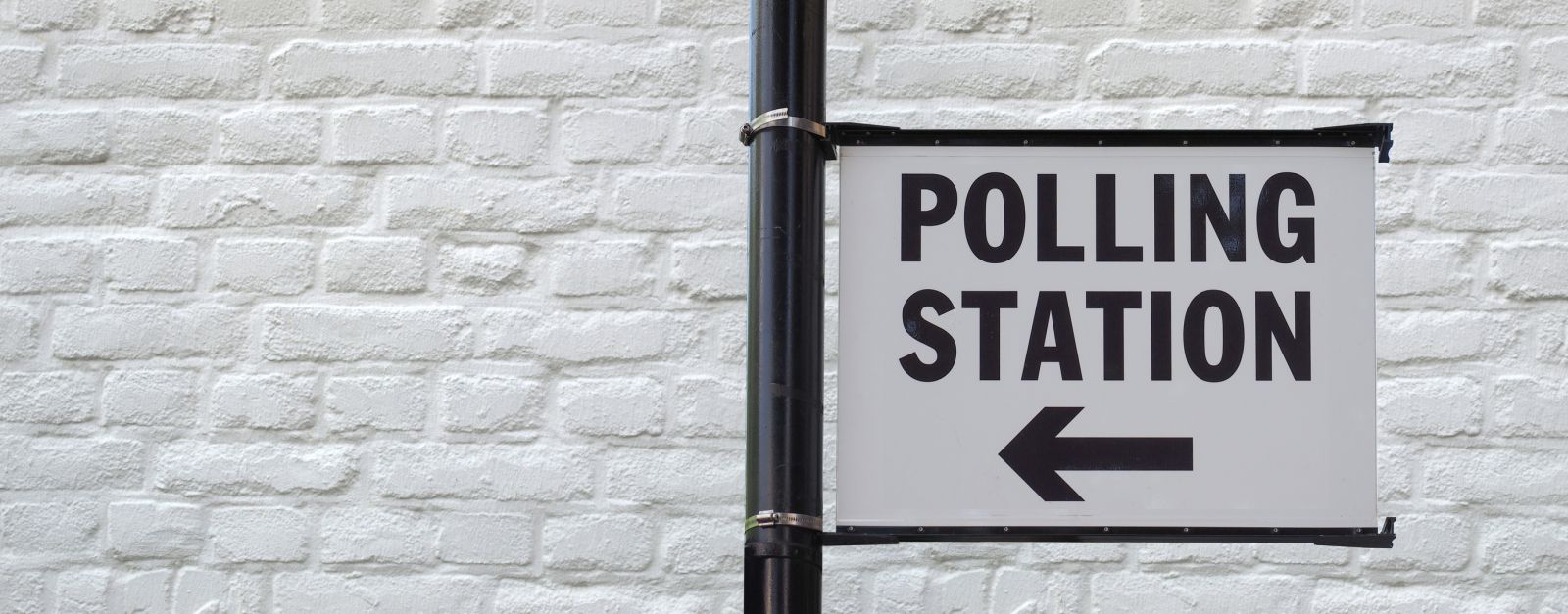 Sign for a polling place banner image